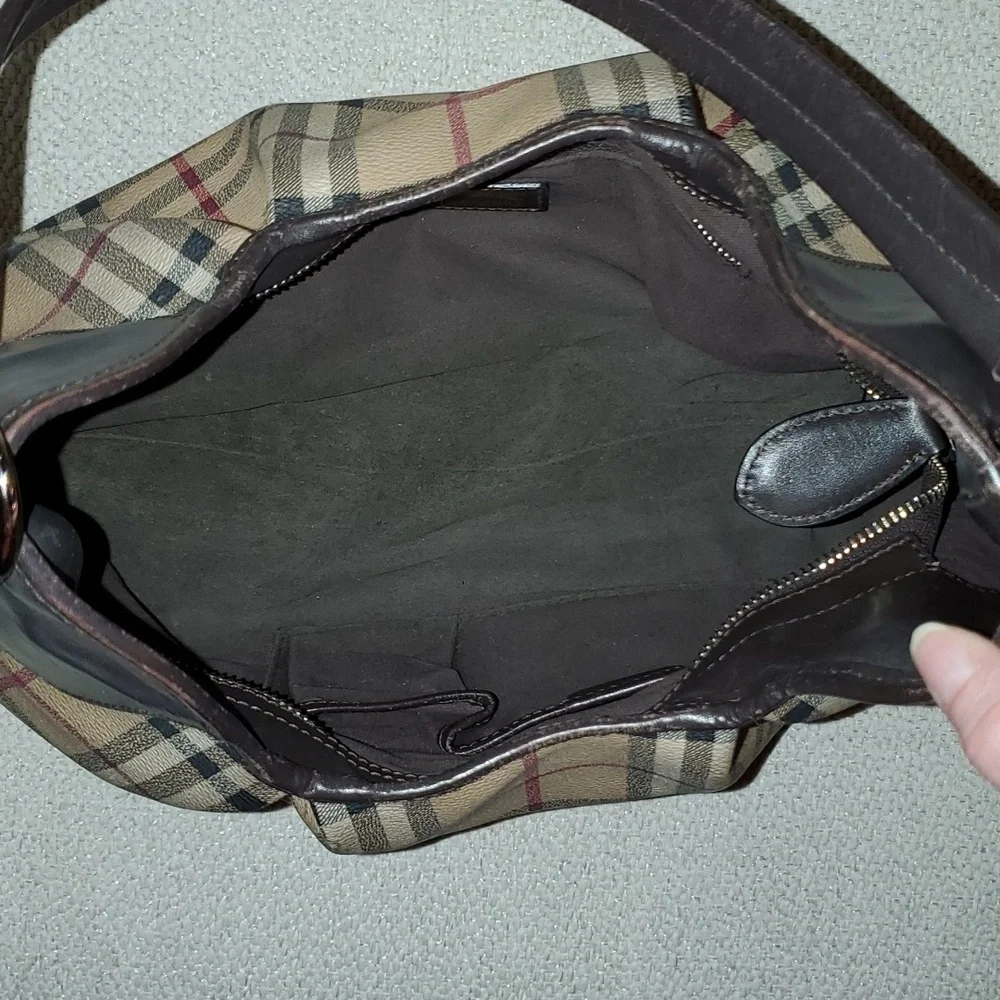 Burberry Large Haymarket Hobo Purse